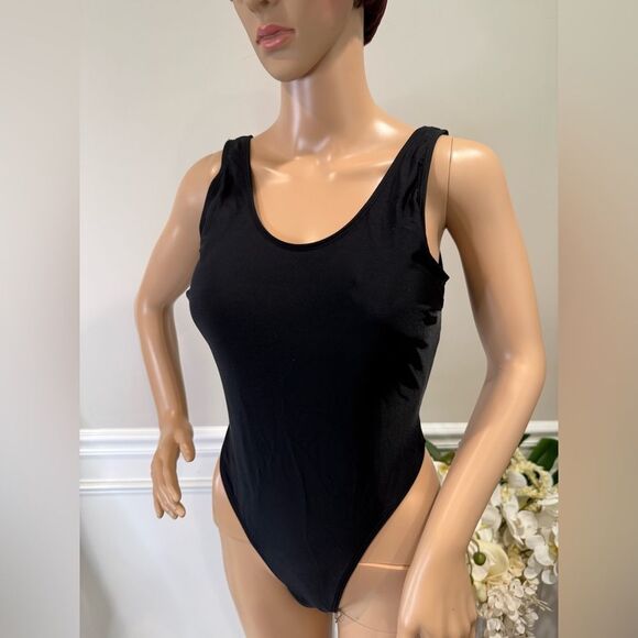 NWOT SHEIN BLACK THONG ONE PIECE SWIMSUIT - Picture 6 of 7